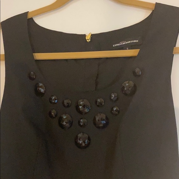 Express Black Embellished Crystal Dress - Picture 2 of 6
